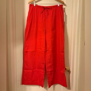 Reddish-Orange Athleta Paradise Wide-Leg Pants, Women's M